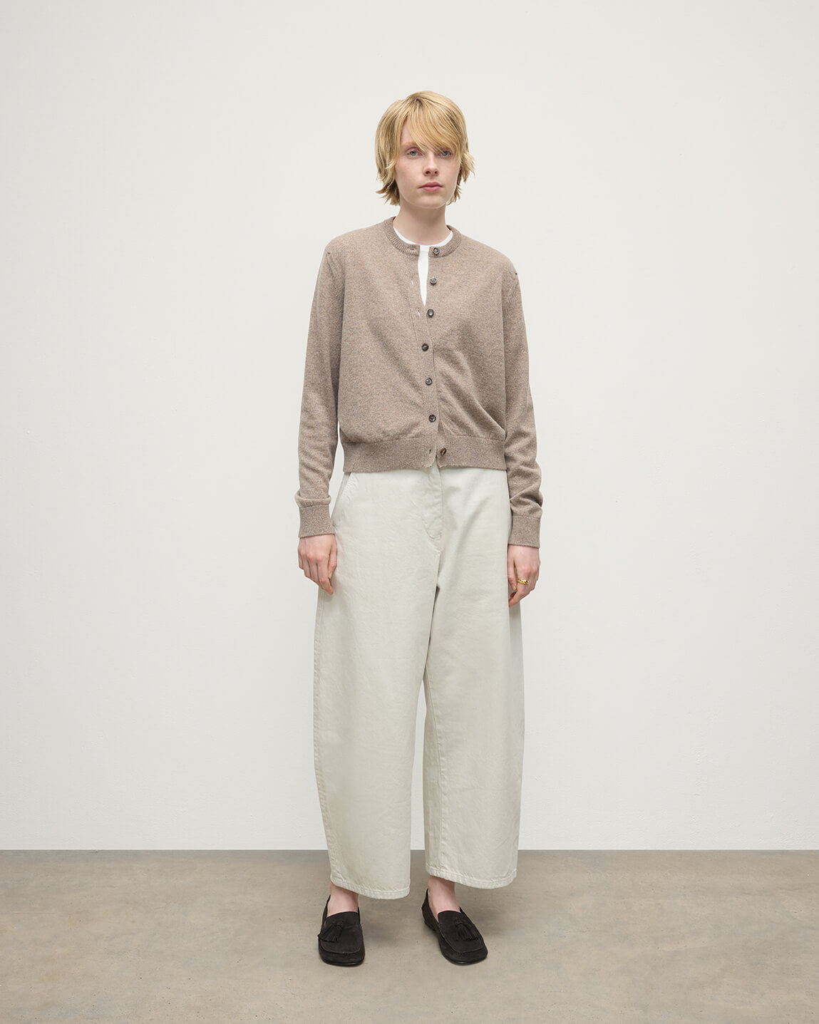 Classic Cashmere Brown Cardigan