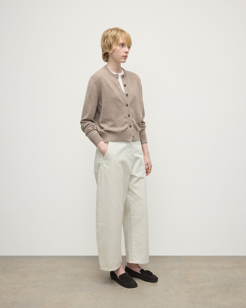 Classic Cashmere Brown Cardigan