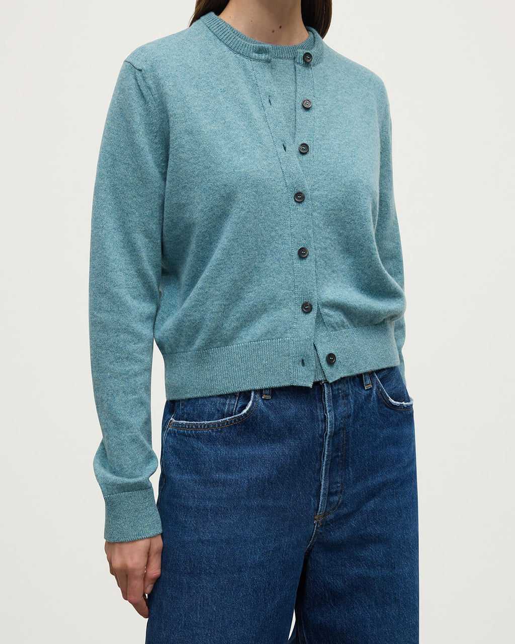 Classic Cashmere Green Cardigan