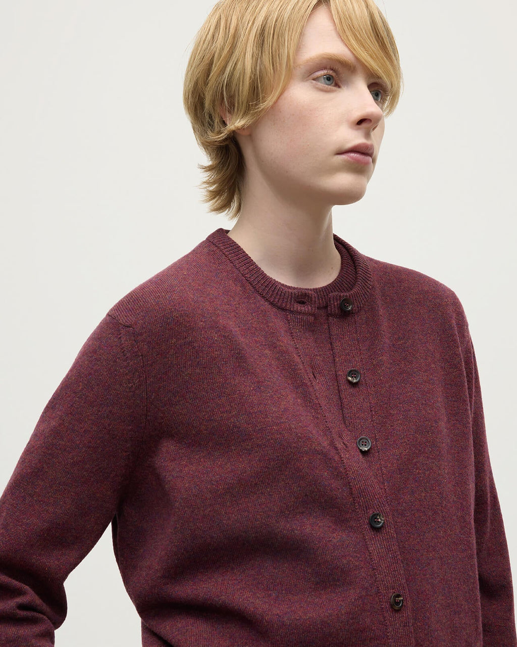 Classic Cashmere Purple Cardigan