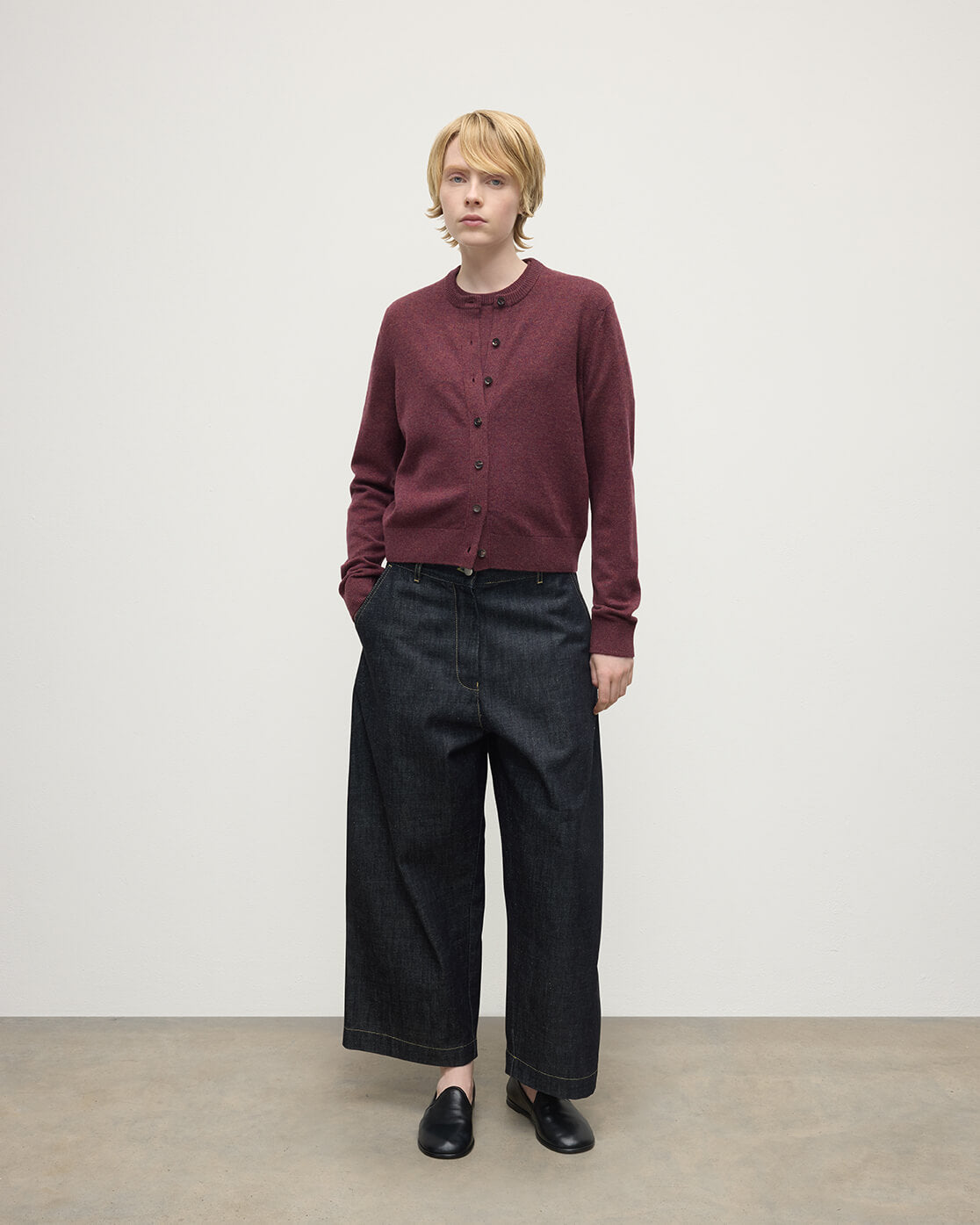 Classic Cashmere Purple Cardigan