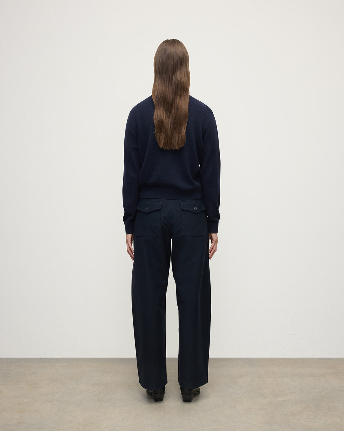Classic Cashmere Dark Navy Cardigan