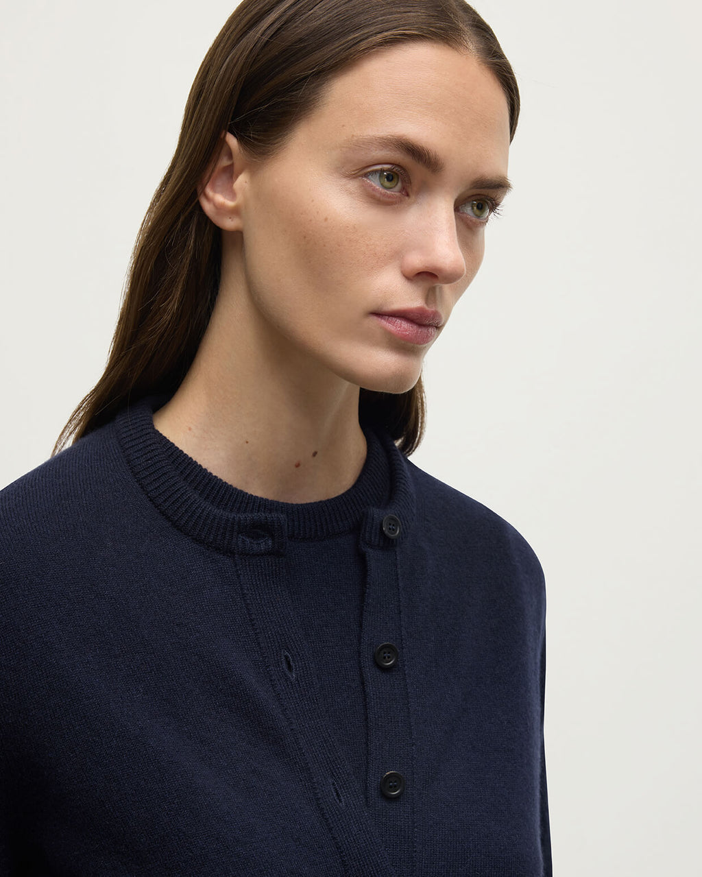 Classic Cashmere Dark Navy Cardigan