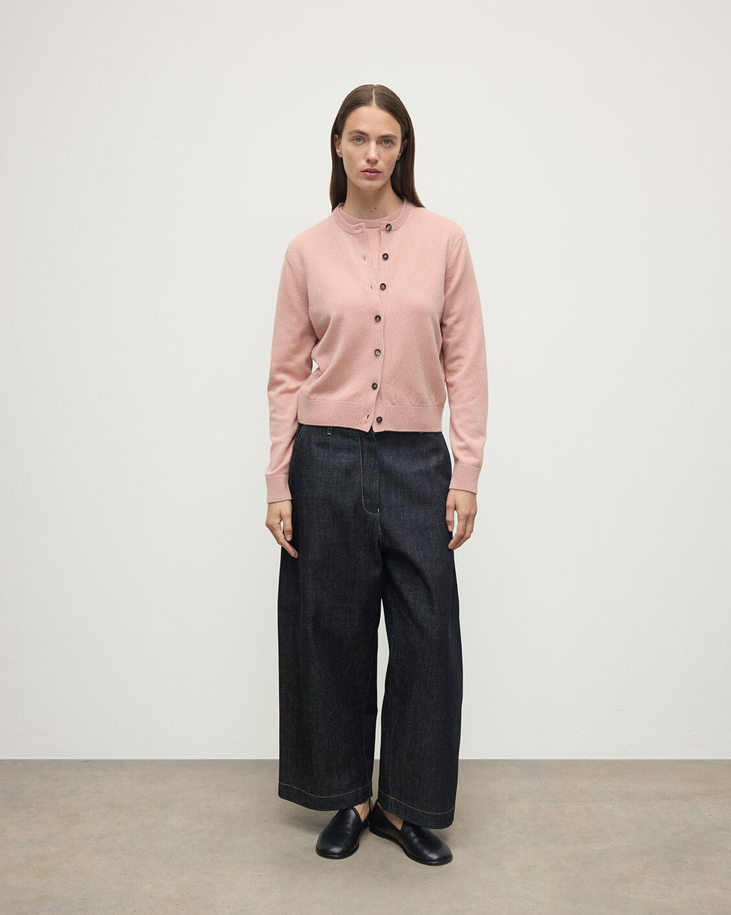 Classic Cashmere Pink Cardigan