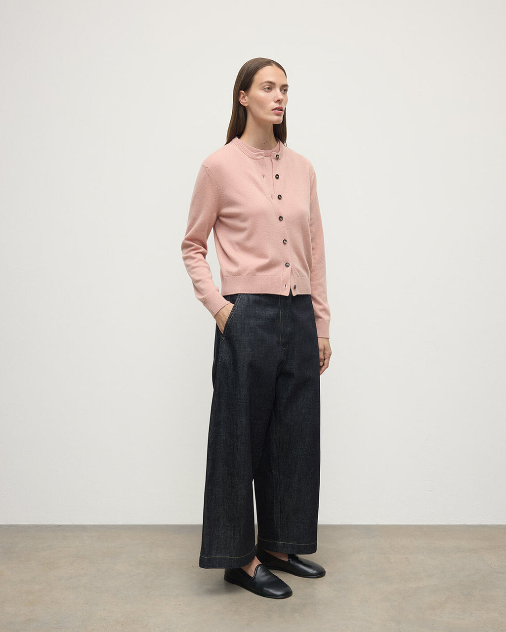 Classic Cashmere Pink Cardigan