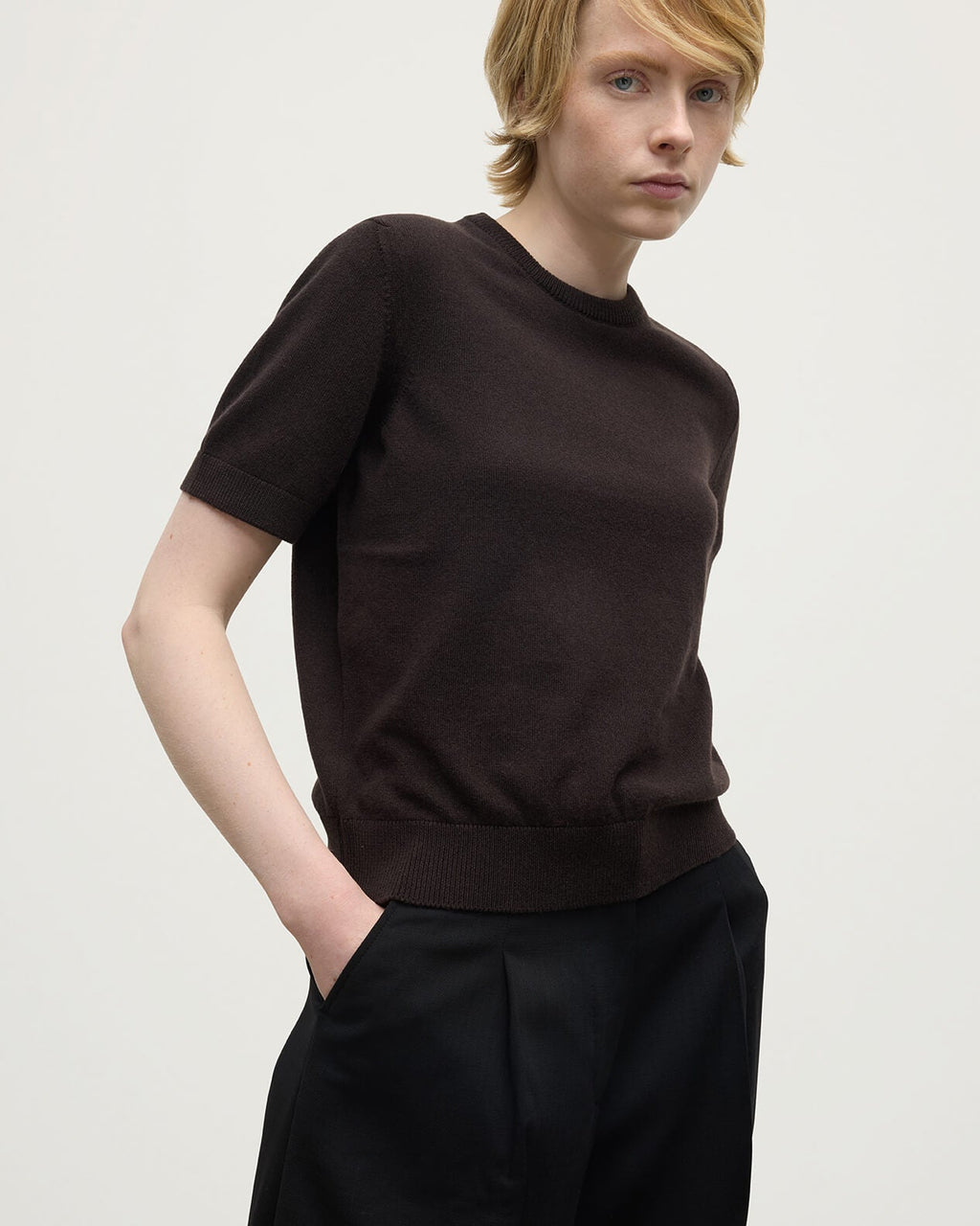 Classic Cashmere Dark Brown T-shirt