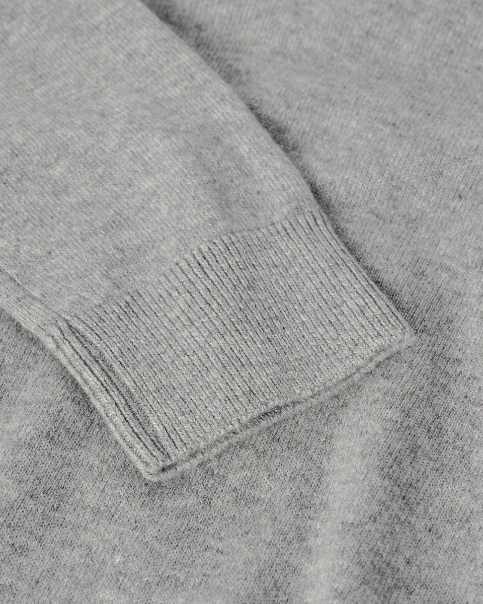 Classic Cashmere Light Grey V Neck Jumper