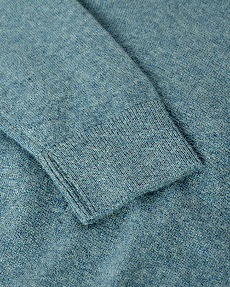Classic Cashmere Green V Neck Jumper