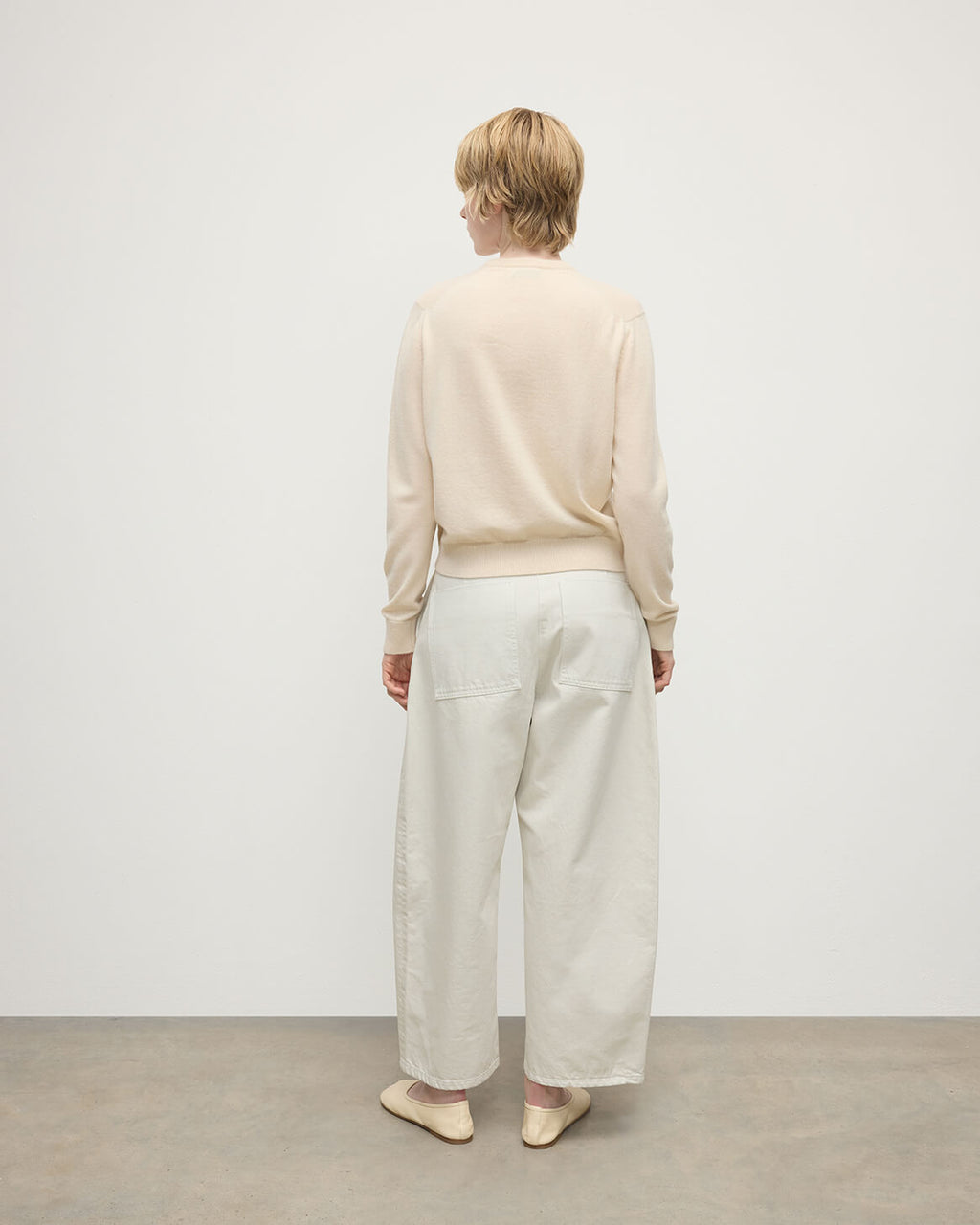 Classic Cashmere Cream V Neck Jumper