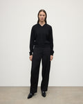 Classic Cashmere Black V Neck Jumper