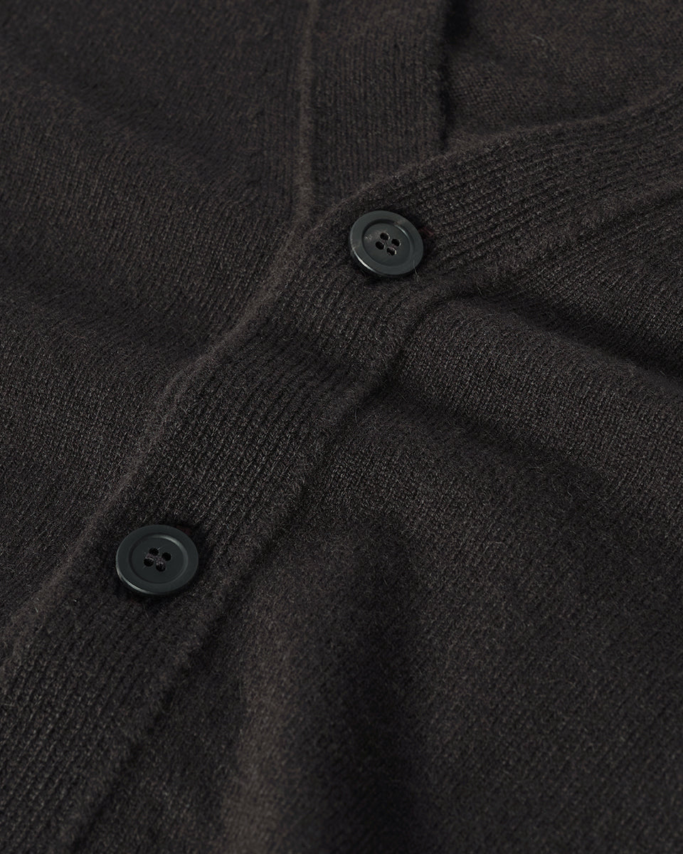 Classic Cashmere Dark Grey Cardigan