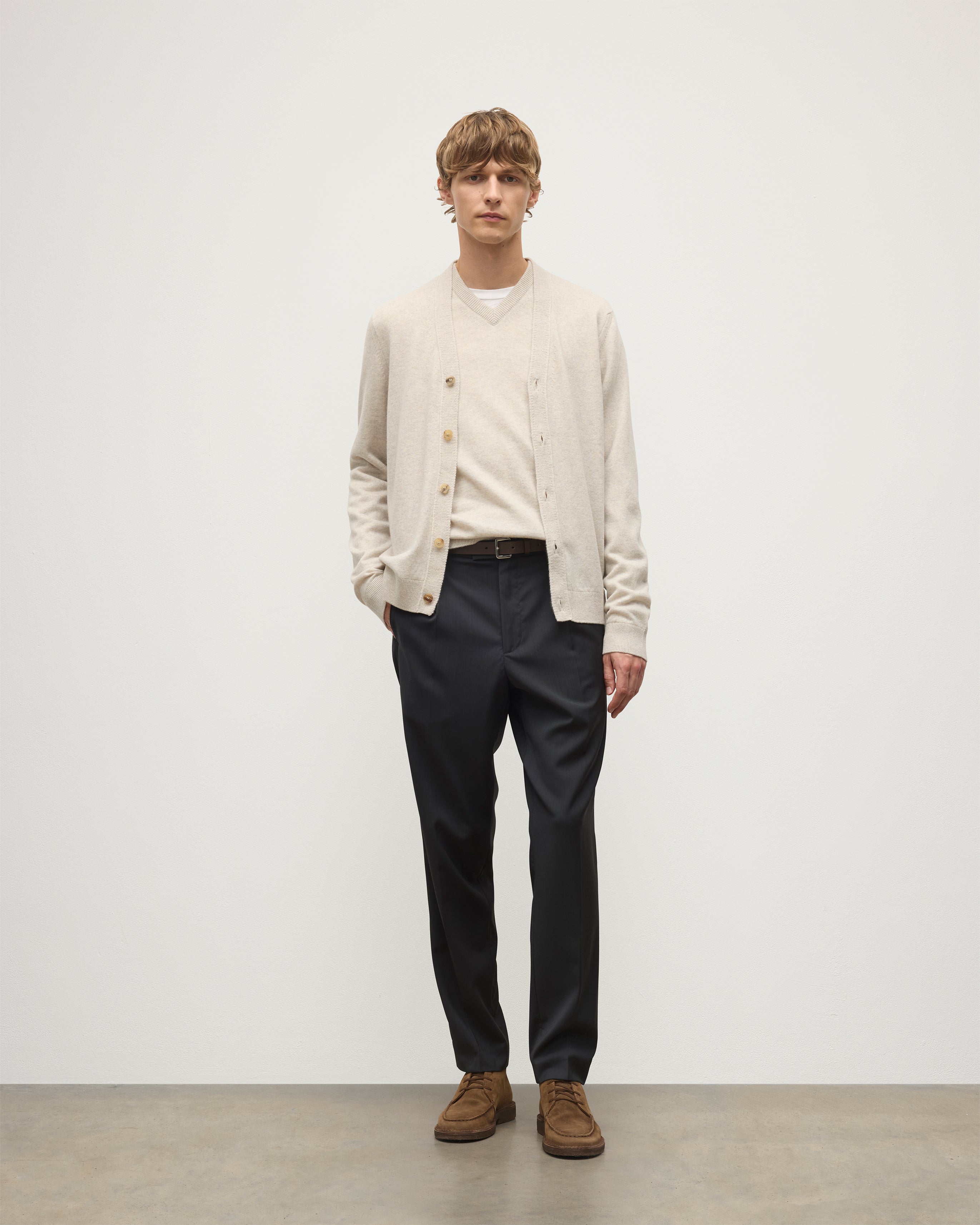 Rory Natural Classic Cashmere Cardigan