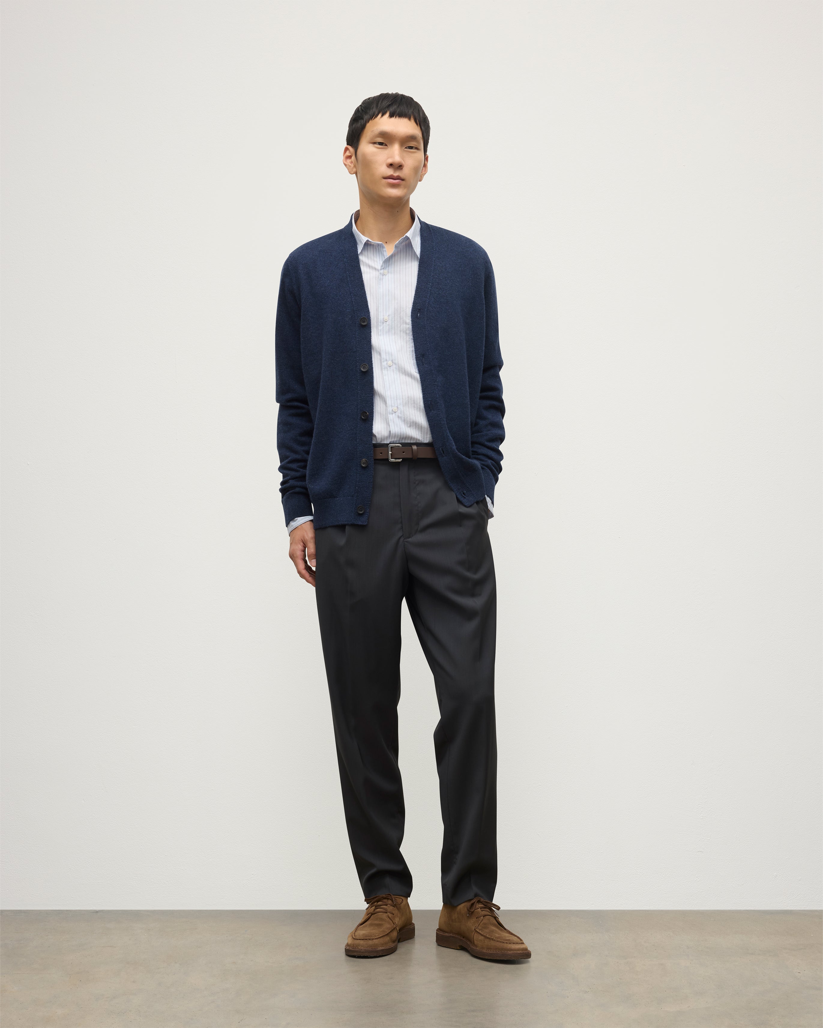 Rory Navy Classic Cashmere Cardigan