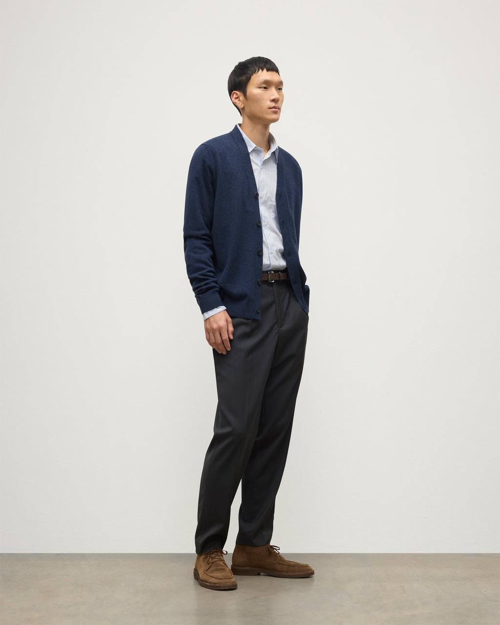 Rory Navy Classic Cashmere Cardigan