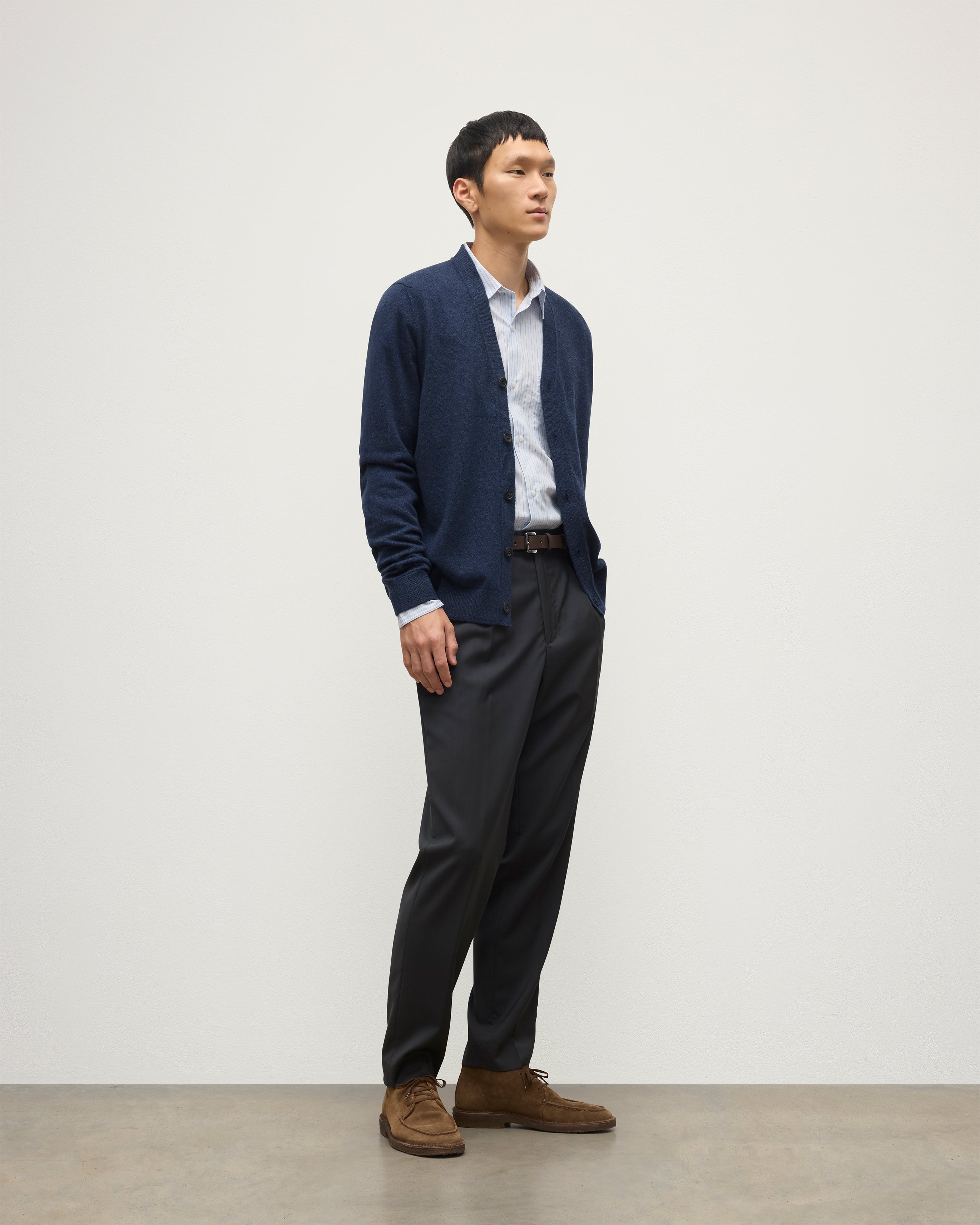 Rory Navy Classic Cashmere Cardigan