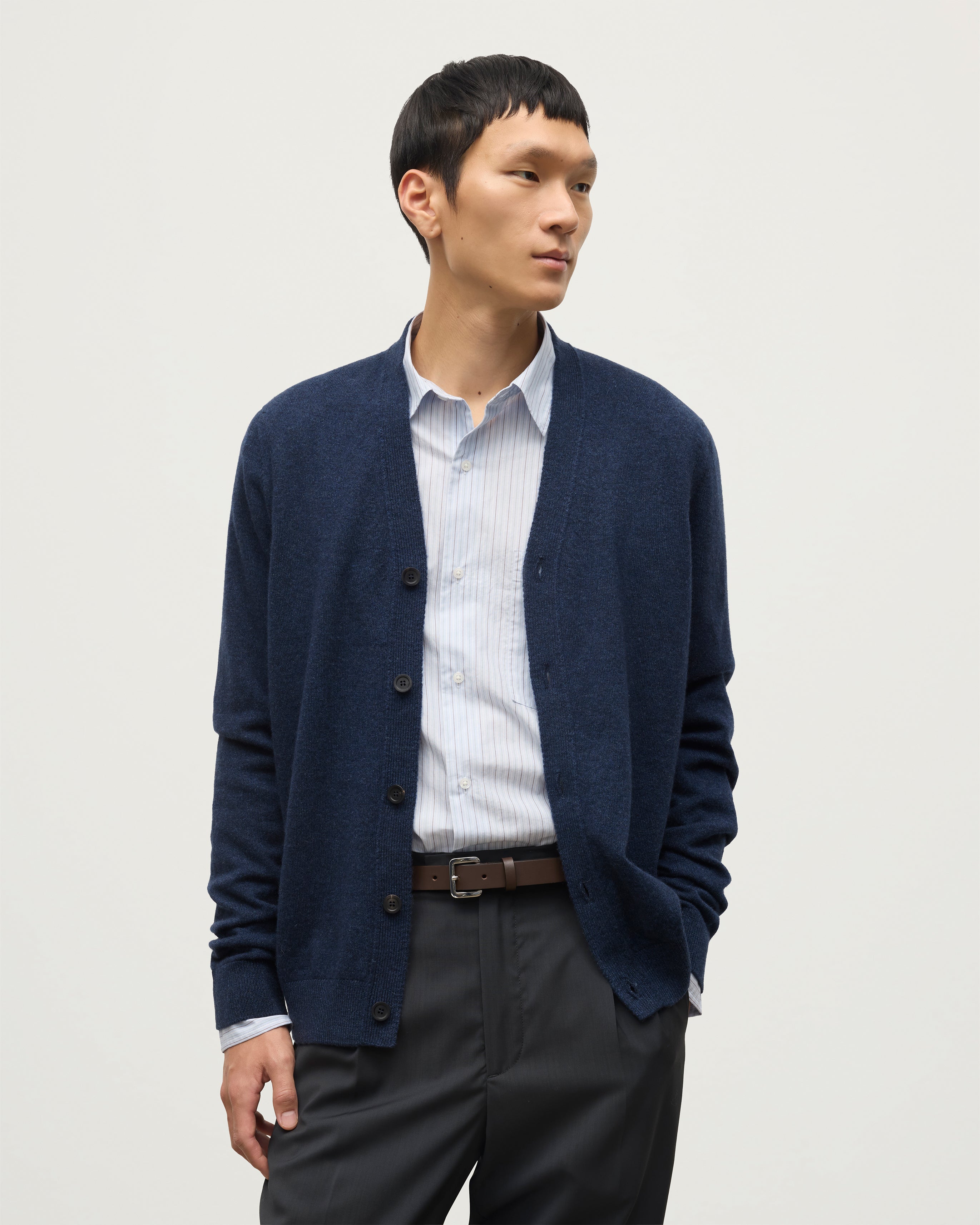 Rory Navy Classic Cashmere Cardigan