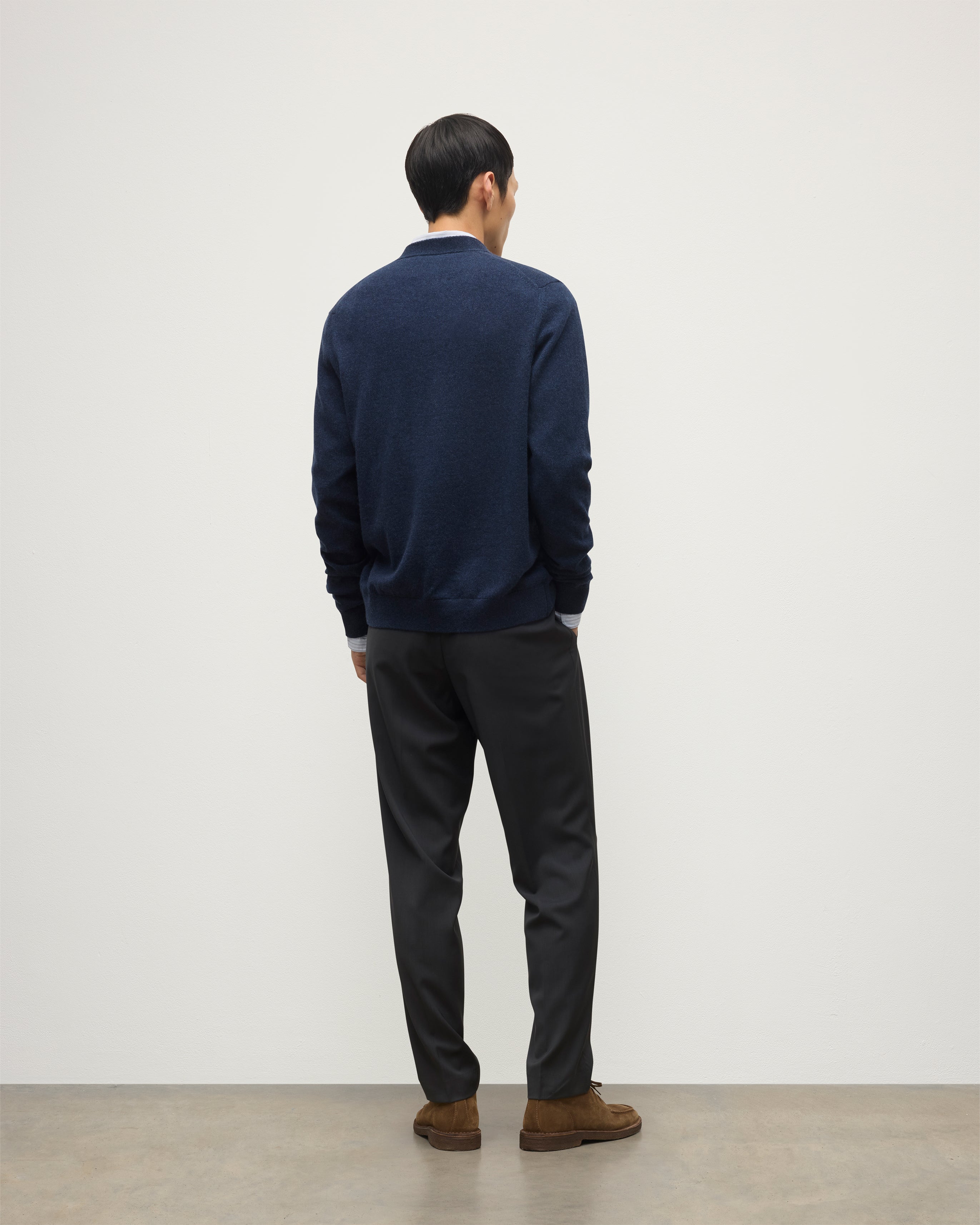 Rory Navy Classic Cashmere Cardigan
