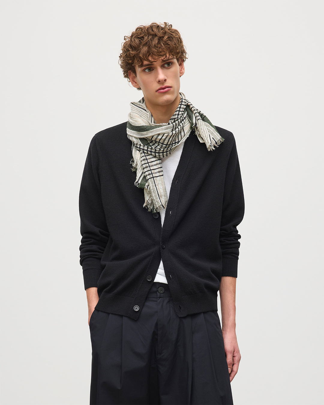 Rory Black Classic Cashmere Cardigan