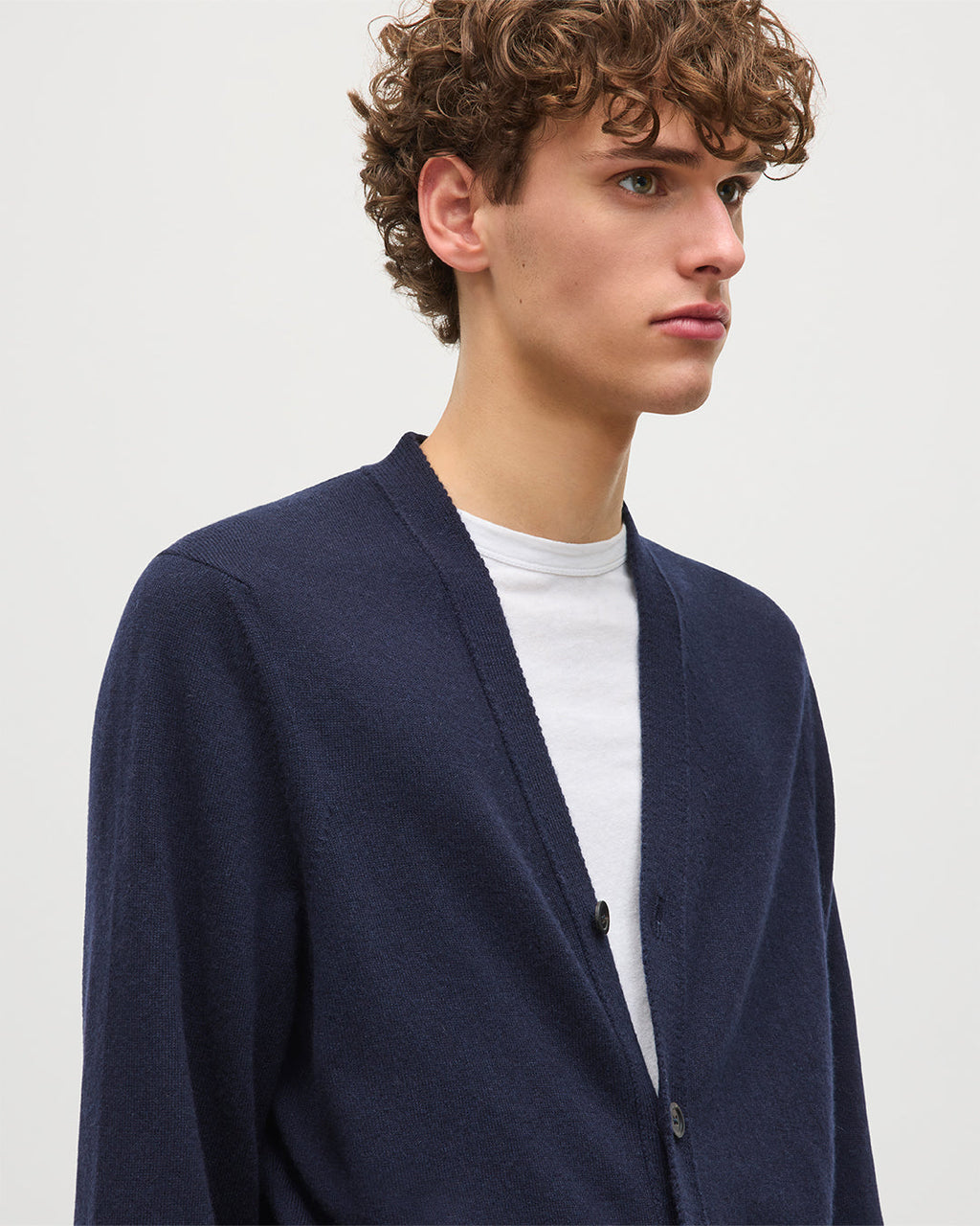 Rory Dark Navy Classic Cashmere Cardigan