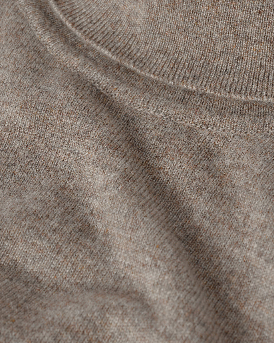 Classic Cashmere Brown Roll Neck Jumper