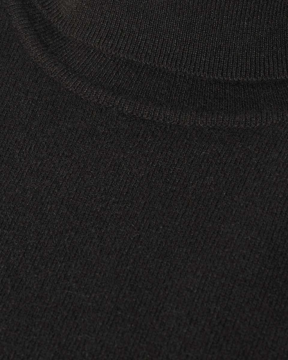 Classic Cashmere Dark Grey Roll Neck Jumper