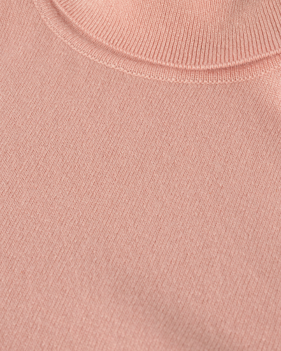 Classic Cashmere Pink Roll Neck Jumper