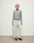 Classic Cashmere Light Grey Roll Neck Jumper