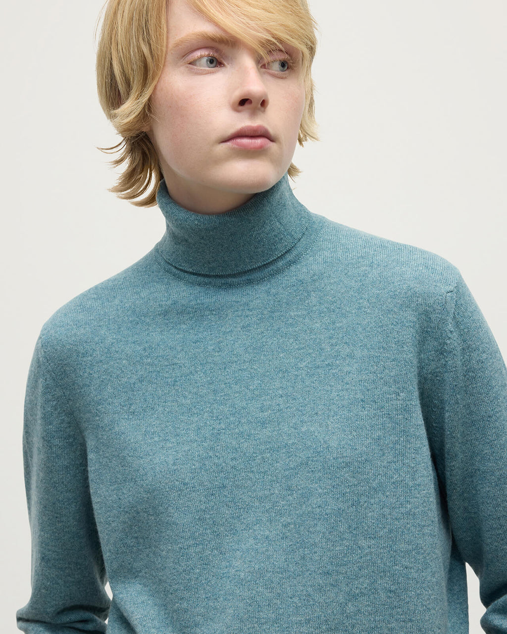 Classic Cashmere Green Roll Neck Jumper