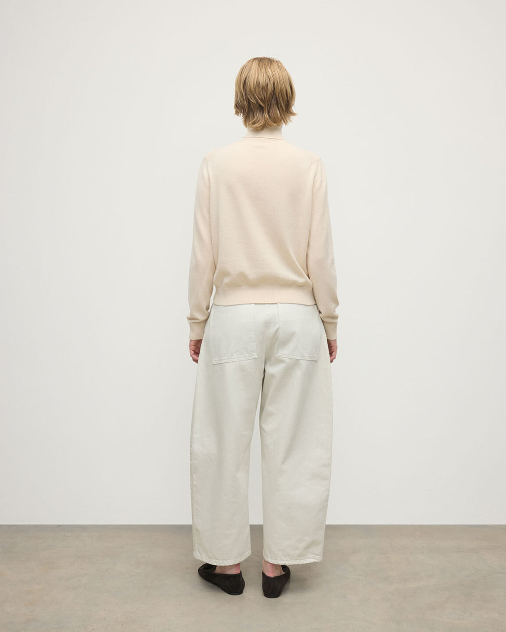 Classic Cashmere Cream Roll Neck Jumper
