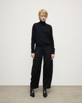 Classic Cashmere Black Roll Neck Jumper