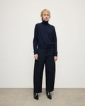 Classic Cashmere Dark Navy Roll Neck Jumper