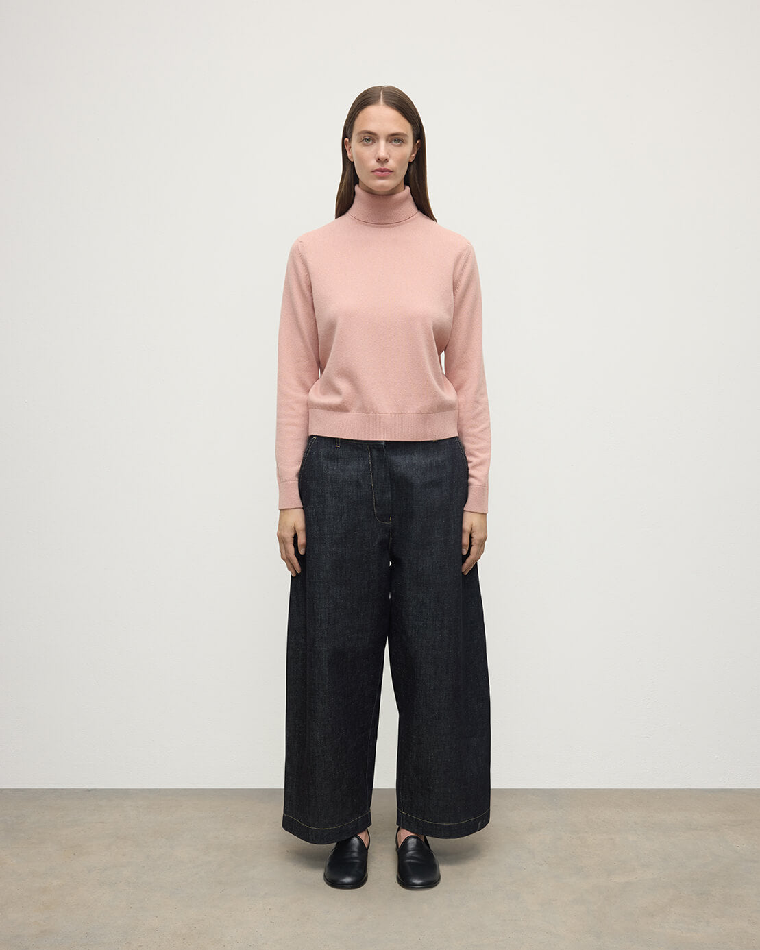 Classic Cashmere Pink Roll Neck Jumper