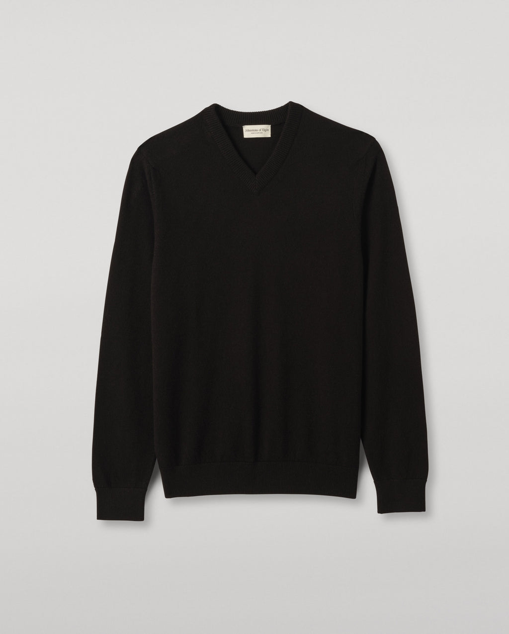 Rory Black Classic Cashmere V-Neck Jumper