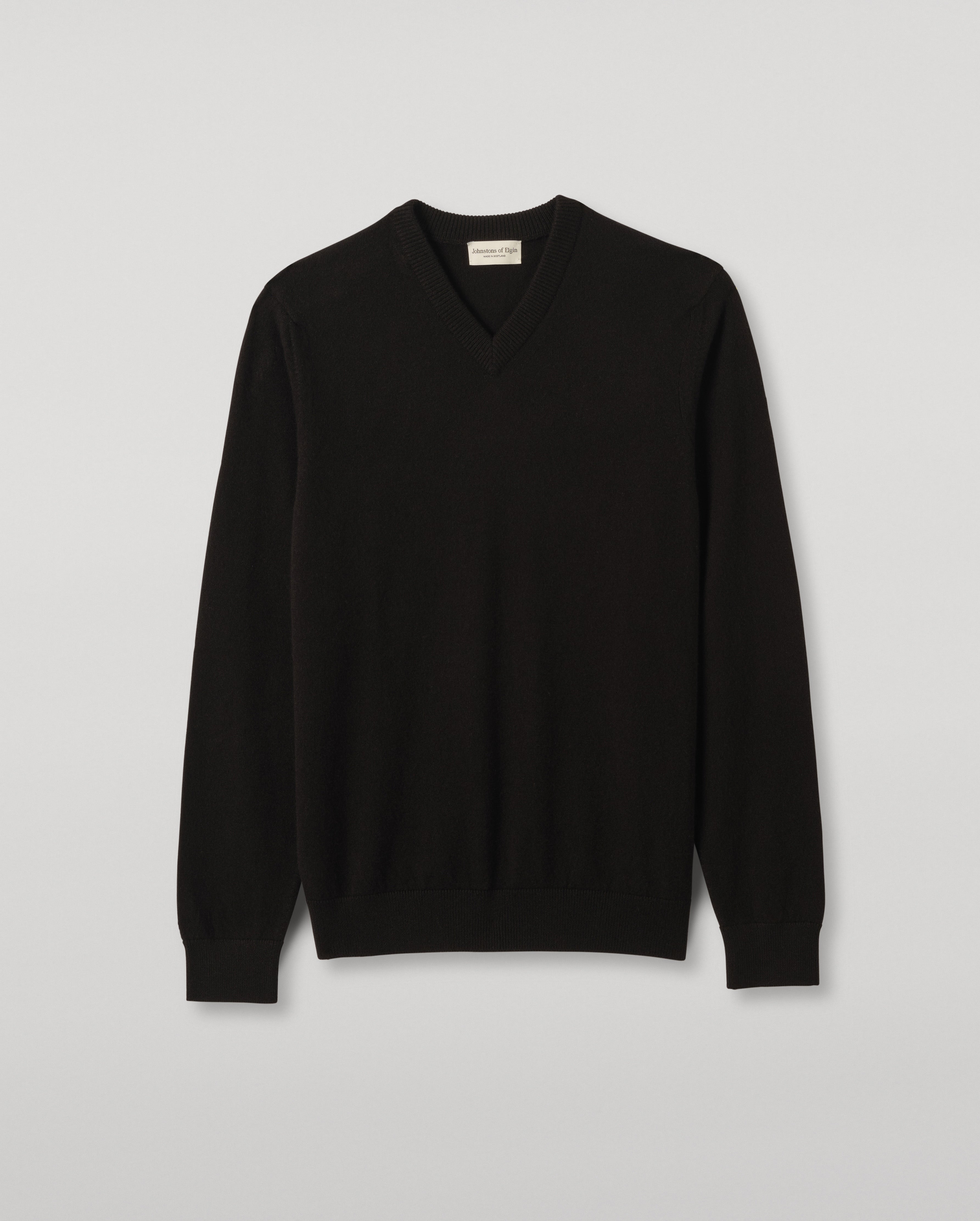Rory Black Classic Cashmere V-Neck Jumper