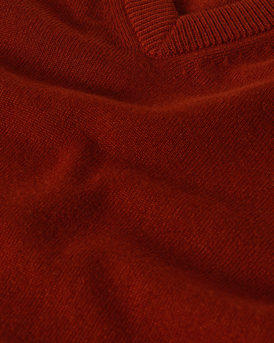 Rory Dark Red Classic Cashmere V-Neck Jumper
