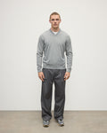 Rory Light Grey Classic Cashmere V-Neck Jumper