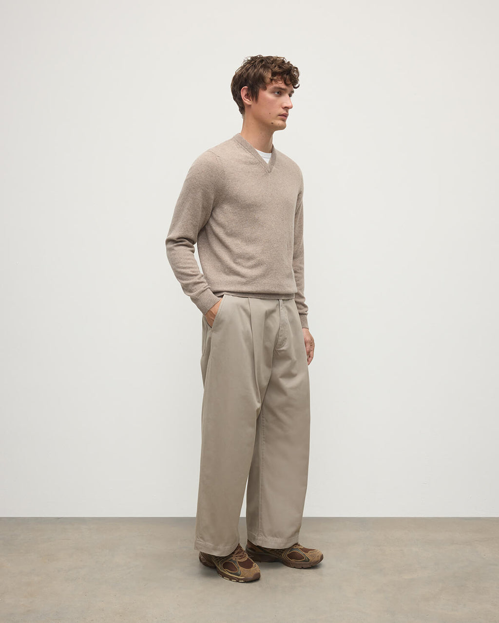 Rory Brown Classic Cashmere V-Neck Jumper