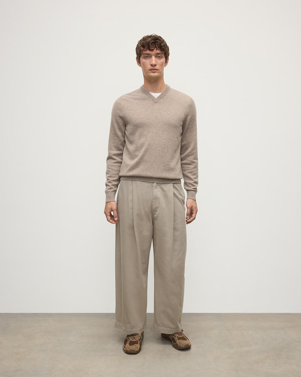 Rory Brown Classic Cashmere V-Neck Jumper