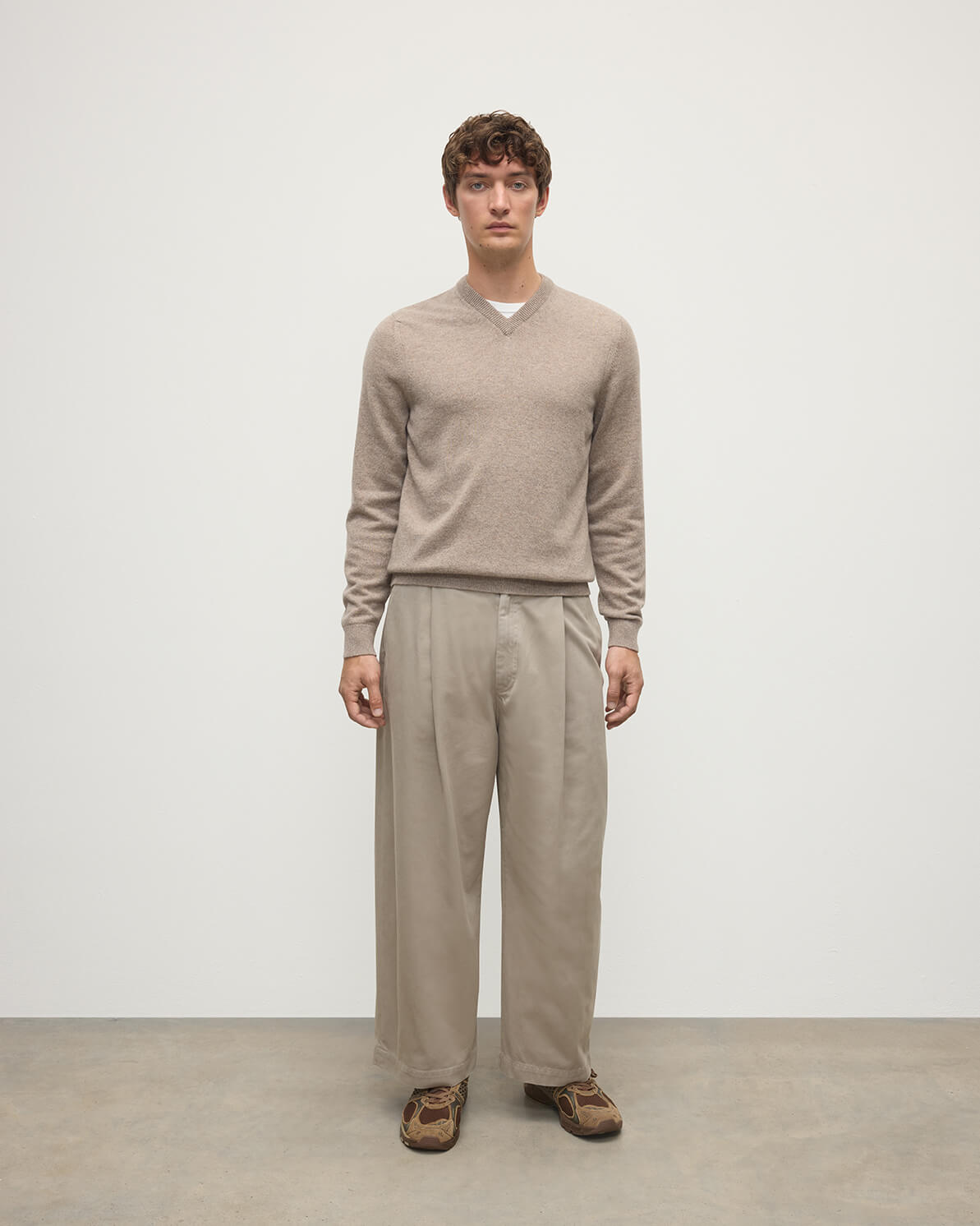Rory Brown Classic Cashmere V-Neck Jumper