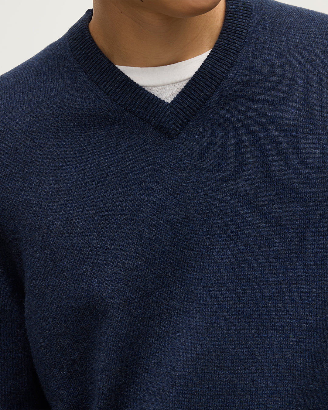 Rory Navy Classic Cashmere V-Neck Jumper