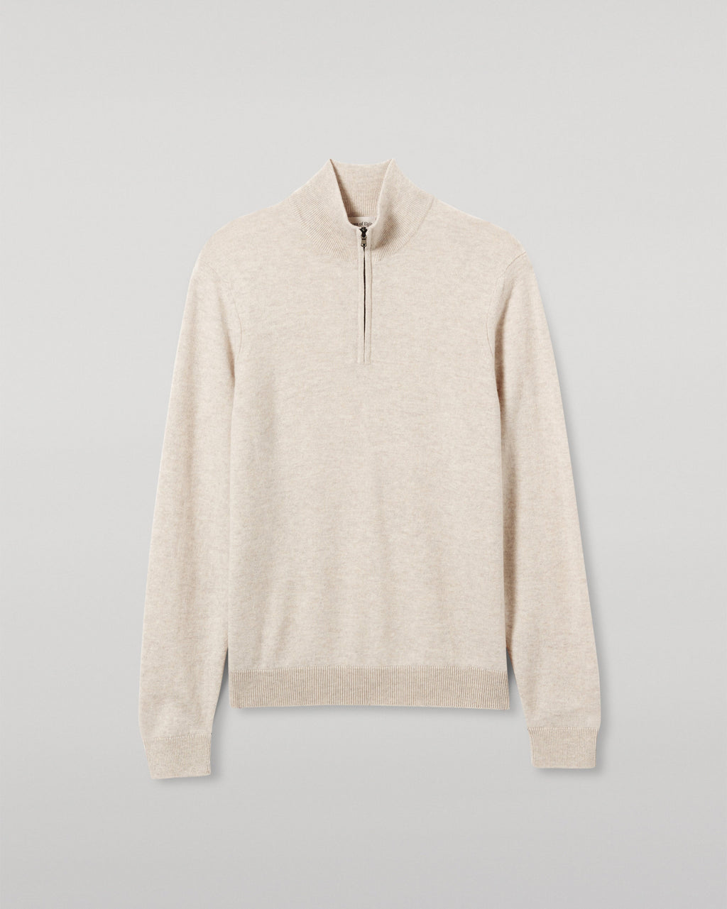 Rory Natural Classic Cashmere Zip Neck Jumper