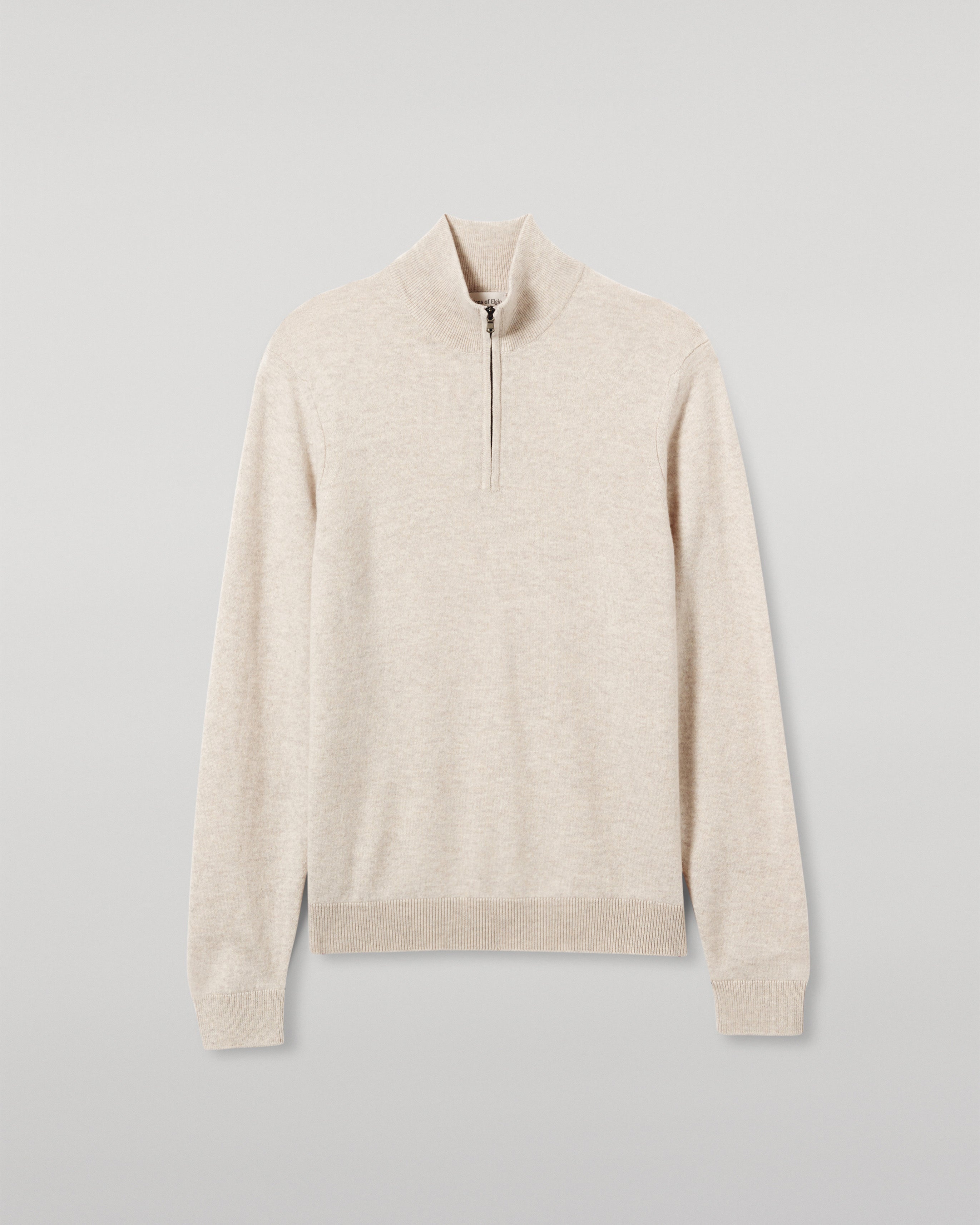 Rory Natural Classic Cashmere Zip Neck Jumper