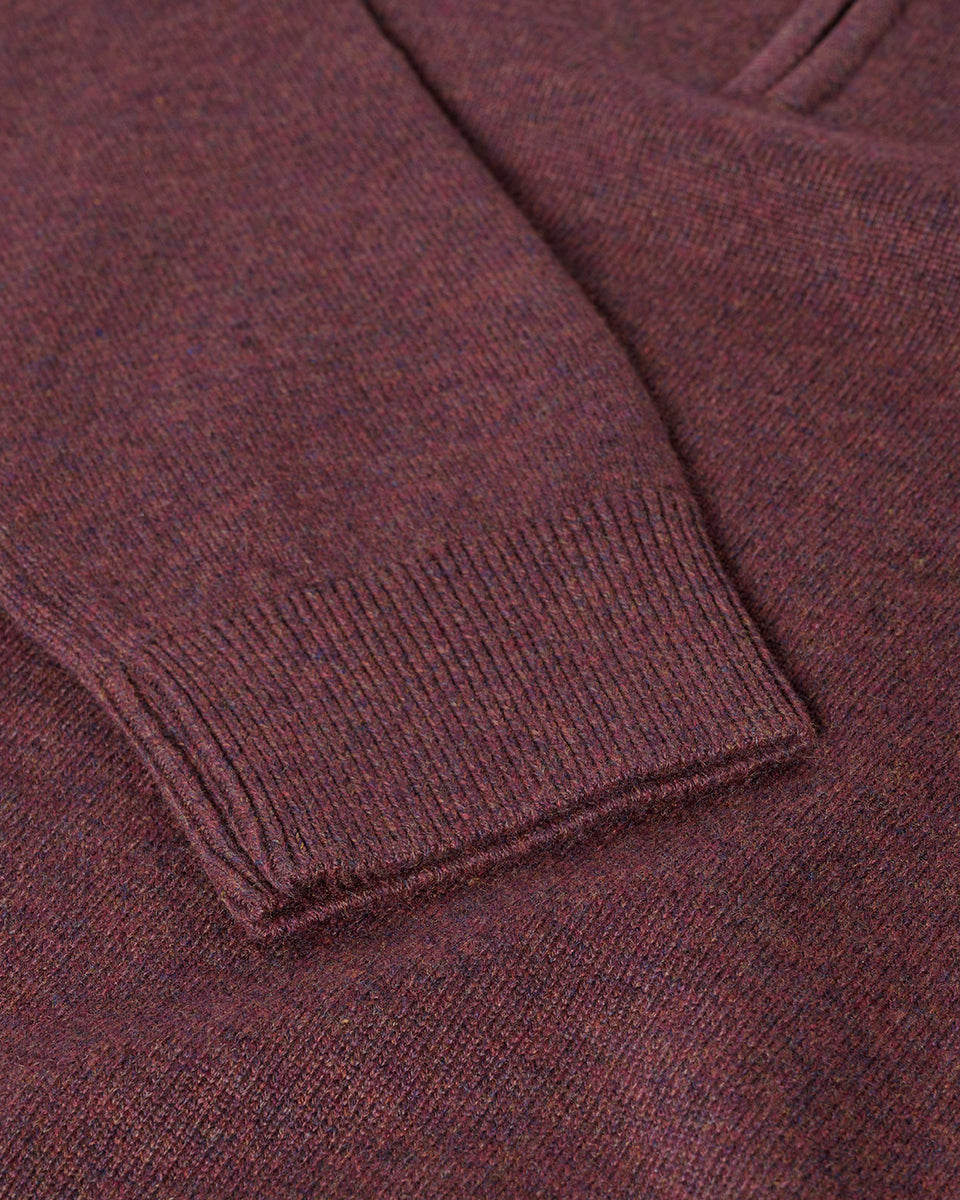 Classic Cashmere Purple Zip Neck Jumper