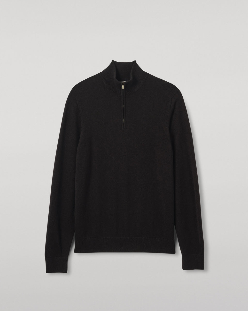 Rory Cashmere Classic Black Zip Neck Jumper