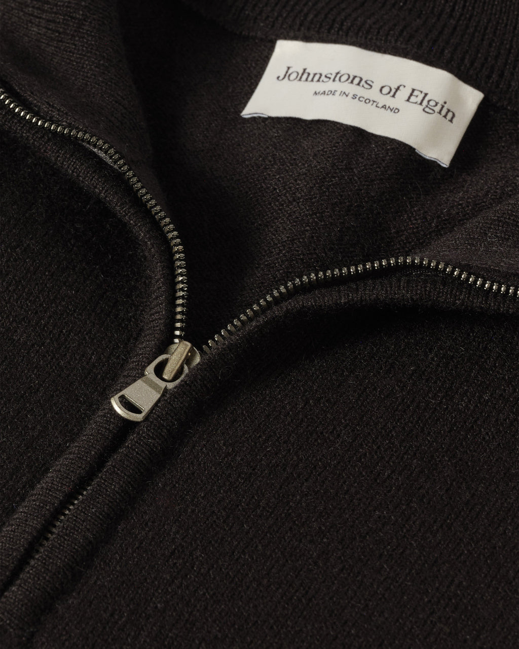 Rory Cashmere Classic Black Zip Neck Jumper
