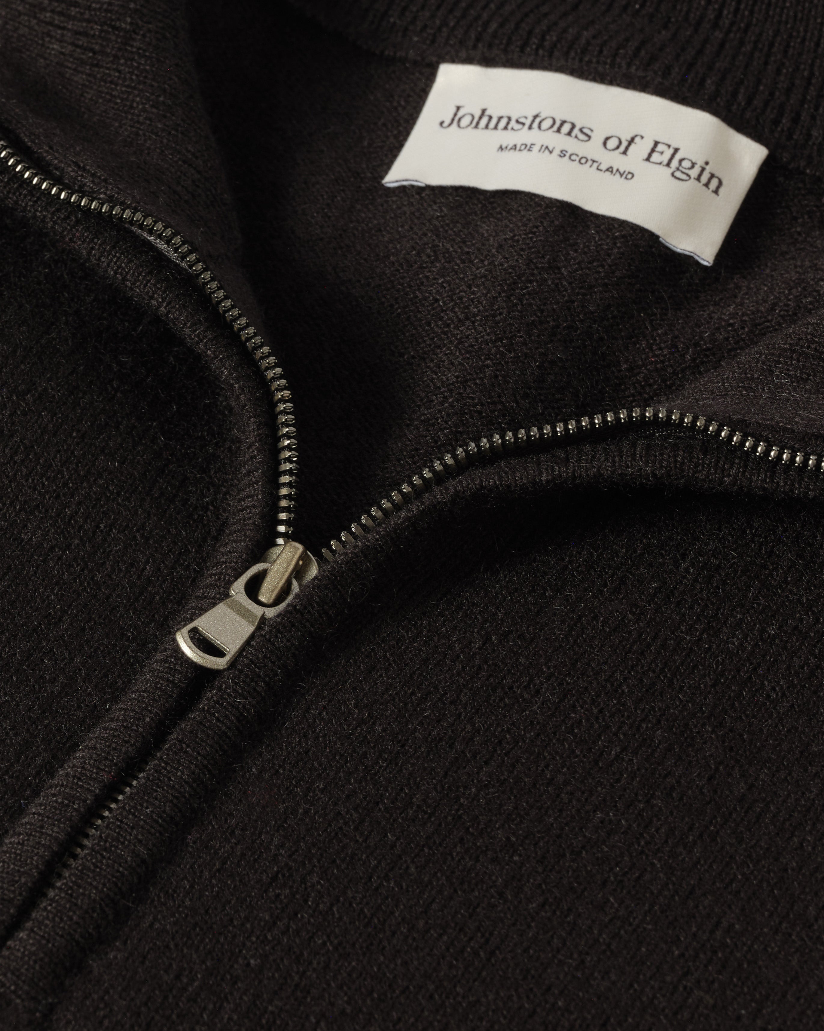 Rory Cashmere Classic Black Zip Neck Jumper