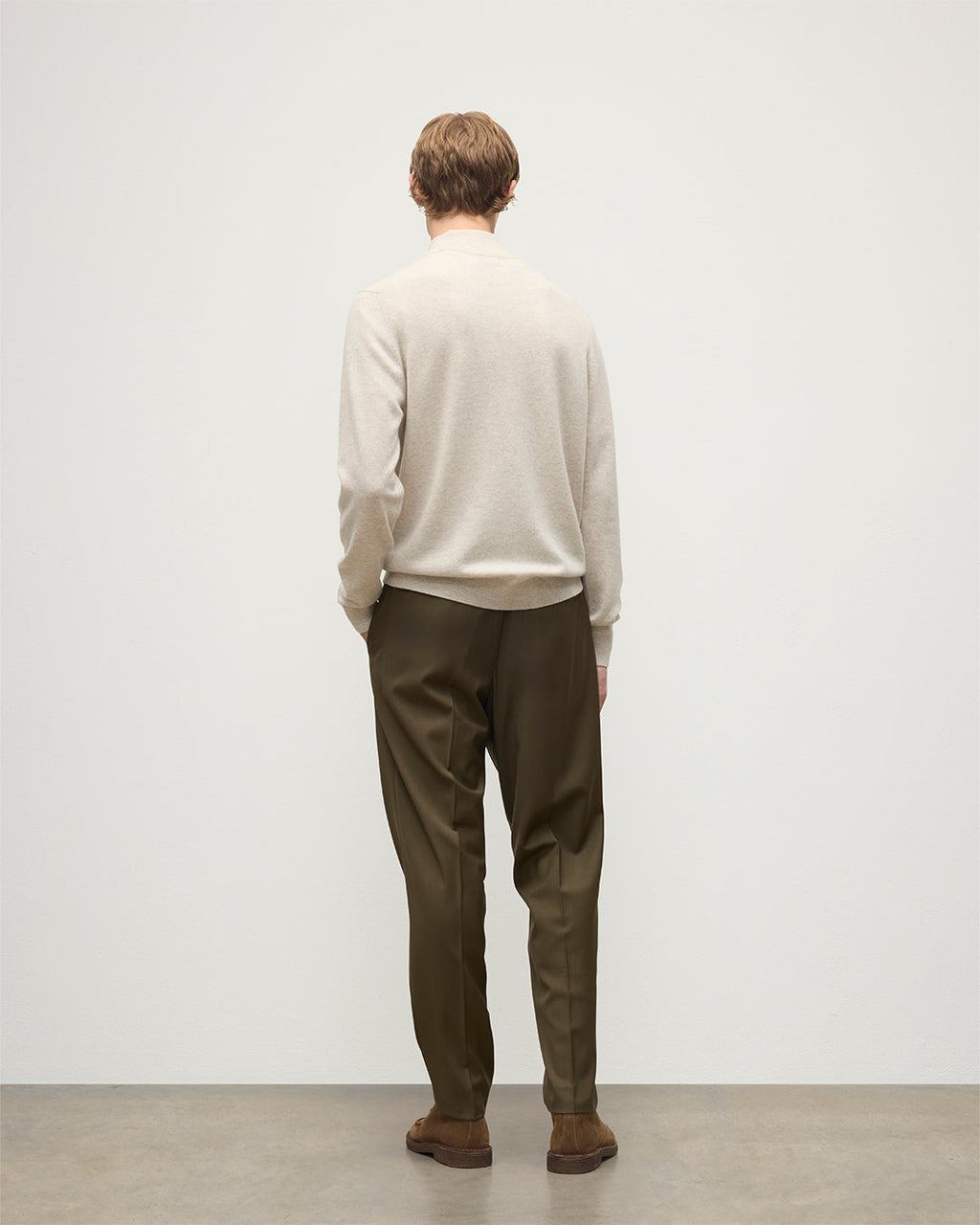 Rory Natural Classic Cashmere Zip Neck Jumper