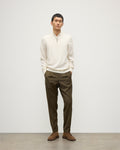Rory White Classic Cashmere Zip Neck Jumper