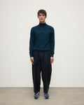 Classic Cashmere Dark Green Zip Neck Jumper