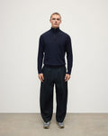Classic Cashmere Dark Navy Zip Neck Jumper